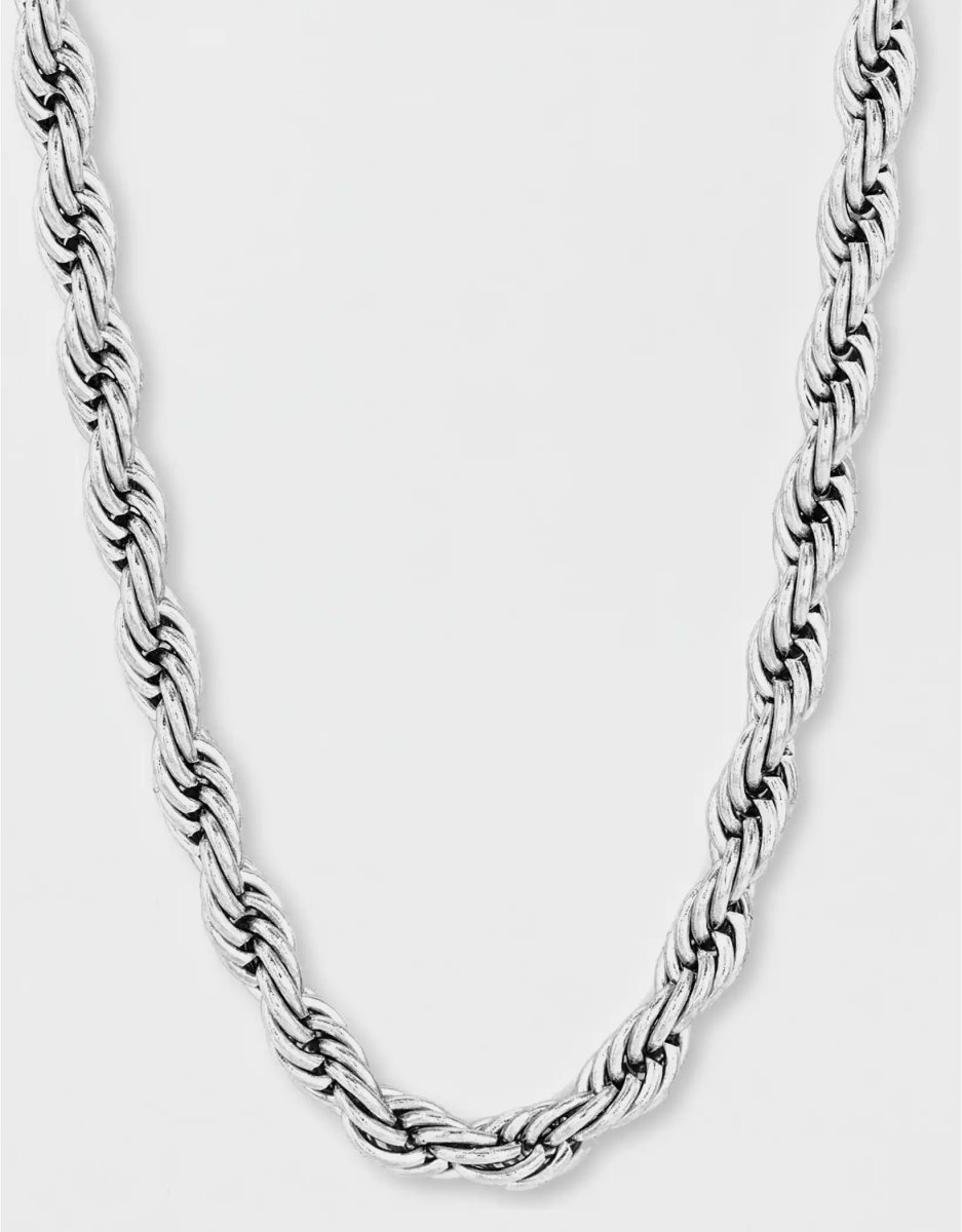 Bijoux American Eagle Stainless Steel Spiga Chain Necklace Argent Homme | NXT-90875350